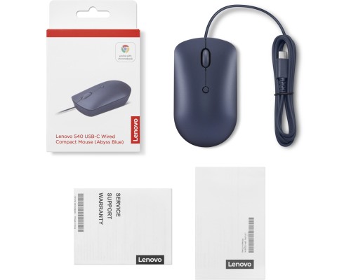 Мишка Lenovo 540 USB-C Wired Abyss Blue (GY51D20878)