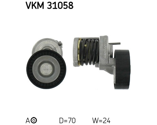Натягувач ременя з роликом SKF VKM 31058
