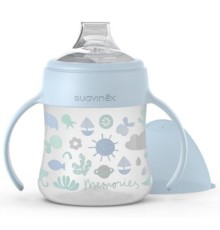 Поїльник-непроливайка Suavinex Memories Історії Малюків,з силіконовим Носиком, Блакитна, 150 мл (300825/1)