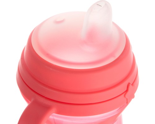 Поїльник-непроливайка Canpol babies з силіконовим носиком FirstCup 250 мл Рожева (56/615_pin)