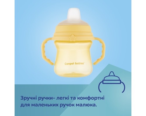 Поїльник-непроливайка Canpol babies з силіконовим носиком FirstCup 250 мл Рожева (56/615_pin)
