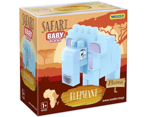 Конструктор Wader Baby Blocks Сафарі - слон (41502)