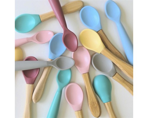 Набір дитячого посуду MinikOiOi Scooper - Pinky Pink ложка силіконова (101140002)