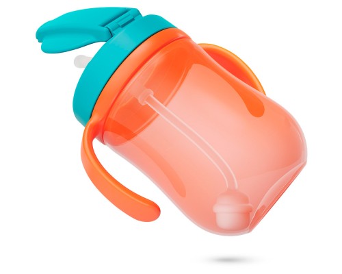 Поїльник-непроливайка Baboo Sea Life із гравітаційною кулькою, 300 мл, 9+ міс, помаранчева (8-132)