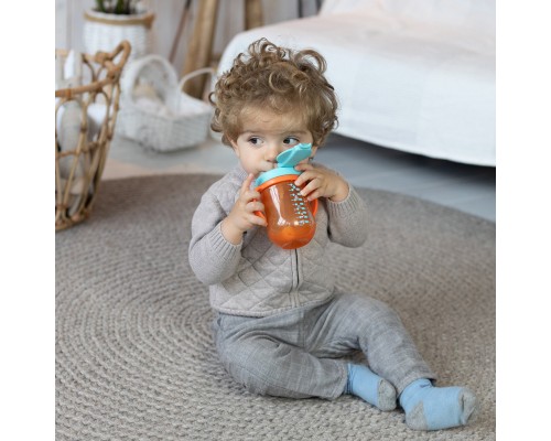 Поїльник-непроливайка Baboo Sea Life із гравітаційною кулькою, 300 мл, 9+ міс, помаранчева (8-132)