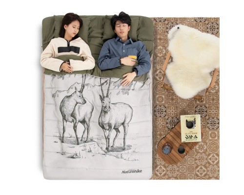 Спальний мішок Naturehike двомісний із подушками NH21MSD06 Green (6927595795330)