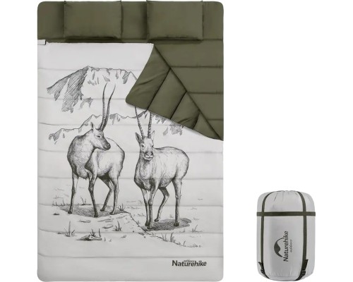 Спальний мішок Naturehike двомісний із подушками NH21MSD06 Green (6927595795330)