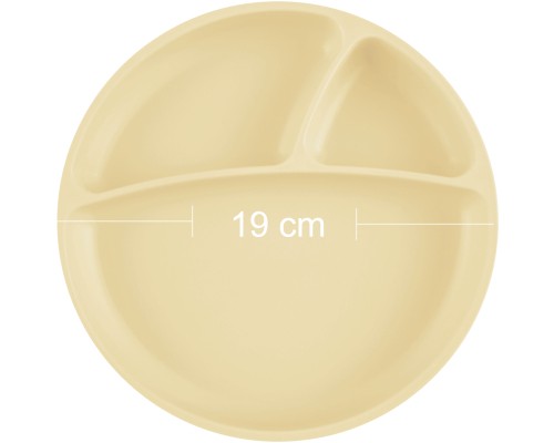 Тарілка дитяча MinikOiOi Portions секційна Mellow Yellow (101050006)