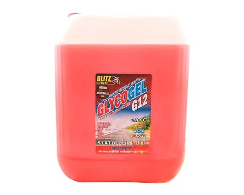 Антифриз BioLine Poland Glycogel G12 ready-mix -37°C чер, 10л (175522)