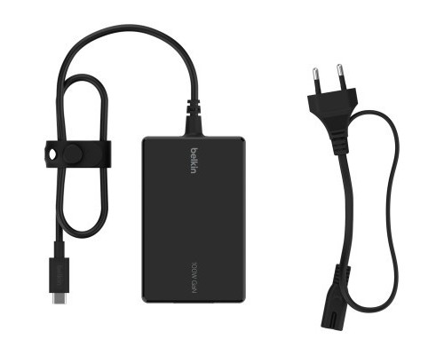 Зарядний пристрій Belkin USB-С 100W GAN PD PPS + cable USB-C 2m (INC016VFBK)