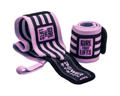 Бинт для спорту Power System PS-3510 Wrist Wraps GTL Pink (PS-3510PI-0)