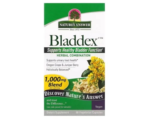 Вітамінно-мінеральний комплекс Nature's Answer Здоров'я сечового міхура, 1000 мг, Bladdex, 90 вегетаріанських (NTA-16020)