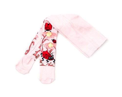 Колготки дитячі BNM з квітами (M0C0303-0409-0G-pink)