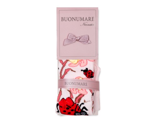 Колготки дитячі BNM з квітами (M0C0303-0409-0G-pink)