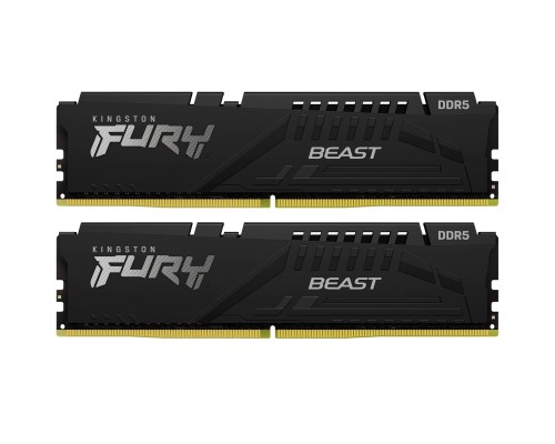 Модуль пам'яті для комп'ютера DDR5 64GB (2x32GB) 6400 MHz Beast Black Kingston Fury (ex.HyperX) (KF564C32BBK2-64) Модуль пам'яті для комп'ютера DDR5 64GB (2x32GB) 6400 MHz Beast Black Kingston Fury (ex.HyperX) (KF564C32BBK2-64)