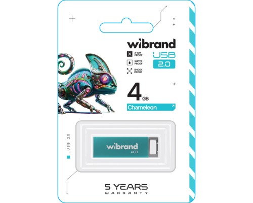 USB флеш накопичувач Wibrand 4GB Chameleon Light Blue USB 2.0 (WI2.0/CH4U6LU) 