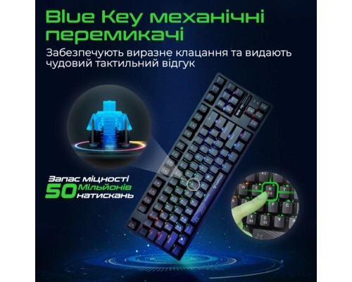 Клавіатура Vertux VertuPro-80 Wireless/USB Black (vertupro-80.black)