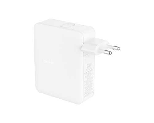Зарядний пристрій Belkin 140W 3хUSB-С GAN PD PPS USB-A White (WCH014BTWH)
