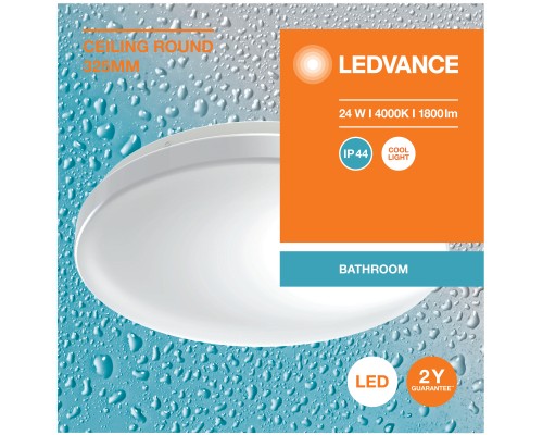 Світильник LEDVANCE CEILING ROUND 325 24W 840 IP44 (4099854105913)