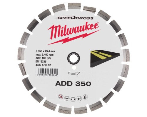Круг відрізний Milwaukee алмазний ADD 350 для асфальту (4932478952)