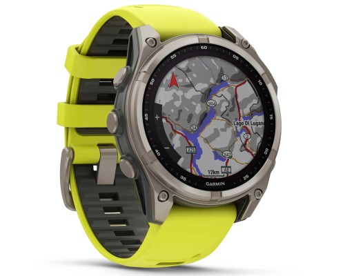 Смарт-годинник Garmin fenix 8 47mm,Saph Solar, BareTi/Graphite,AmpYe/GrphBnd (010-02906-21)