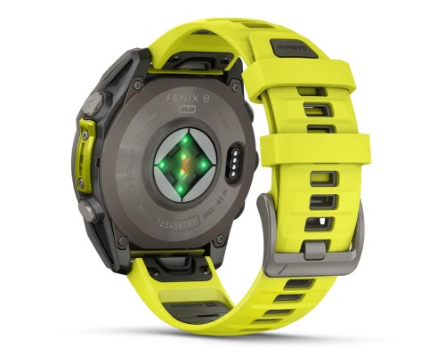 Смарт-годинник Garmin fenix 8 47mm,Saph Solar, BareTi/Graphite,AmpYe/GrphBnd (010-02906-21)