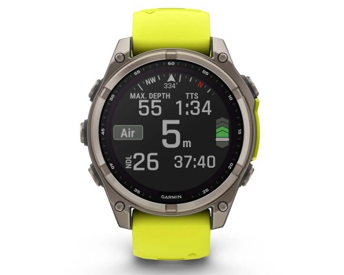 Смарт-годинник Garmin fenix 8 47mm,Saph Solar, BareTi/Graphite,AmpYe/GrphBnd (010-02906-21)