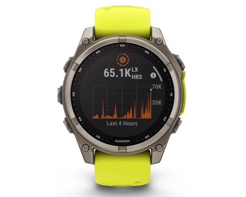 Смарт-годинник Garmin fenix 8 47mm,Saph Solar, BareTi/Graphite,AmpYe/GrphBnd (010-02906-21)