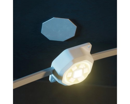 Гірлянда Twinkly Smart LED Permanent Light 72 RGB LED String, White Wire, Plug F, IP65 (TWPL072STP-TEU)