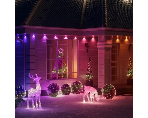 Гірлянда Twinkly Smart LED Permanent Light 72 RGB LED String, White Wire, Plug F, IP65 (TWPL072STP-TEU)