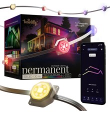 Гірлянда Twinkly Smart LED Permanent Light 72 RGB LED String, White Wire, Plug F, IP65 (TWPL072STP-TEU)