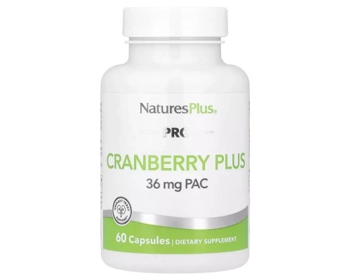 Вітамінно-мінеральний комплекс Natures Plus Журавлина органічна, PRO Cranberry Plus, 60 капсул (NAP-39516)