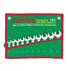 Ключ Toptul комбінований укорочений 10 шт. 10-19 мм (GAAA1002)