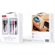 Зарядний пристрій XO CC55 QC3.0 18W (2USB/2.4A) + USB - Lightning + MicroUSB + Type-C Black (XO-CC55-BK)