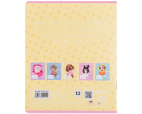 Зошит Kite Studio Pets, 12 аркушів, лінія (SP25-234)