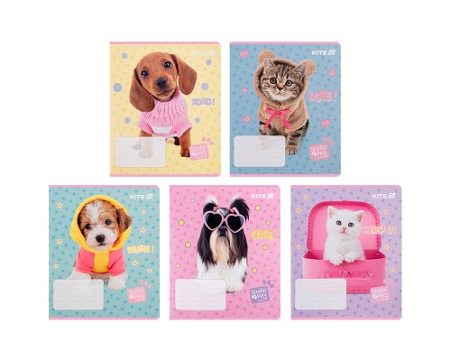 Зошит Kite Studio Pets, 12 аркушів, лінія (SP25-234)
