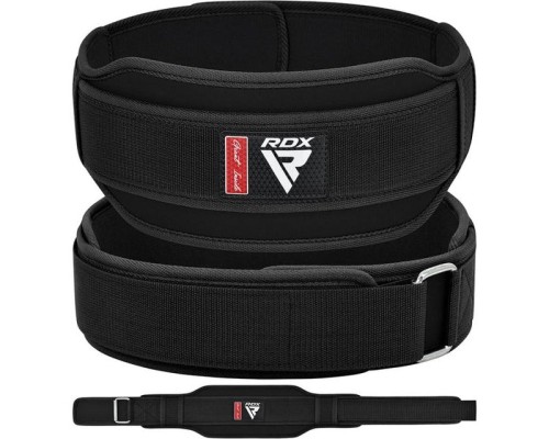 Атлетичний пояс RDX RX5 Double Belt неопреновий Black S (WBD-RX5B-S)