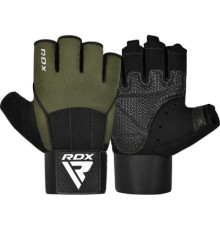 Рукавички для фітнесу RDX W3 with EVA Padding Army Green M (WGS-W3AG-M+)