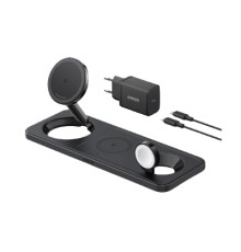 Зарядний пристрій Anker MagGo Wireless Charging Station 15W 3-in-1 Pad Black (B25M1311)