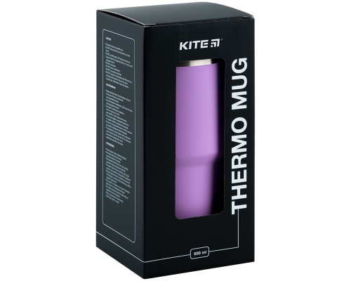 Термокружка Kite 600 мл фіолетова (K24-1206-2)