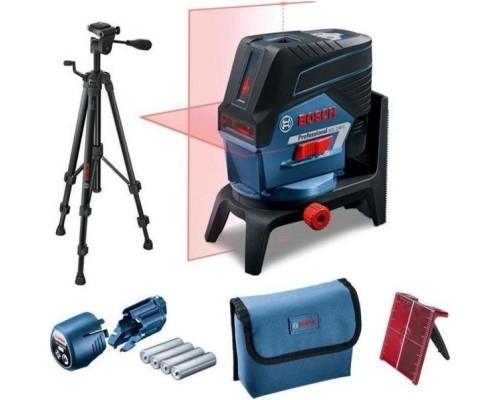 Лазерний нівелір Bosch Professional GCL2-50C+RM2+BT150 до 10м, ±0.3мм/м, 4AAx1.5В, IP54, штативі, чохол, мішеннь (0.601.066.G02)