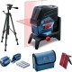 Лазерний нівелір Bosch Professional GCL2-50C+RM2+BT150 до 10м, ±0.3мм/м, 4AAx1.5В, IP54, штативі, чохол, мішеннь (0.601.066.G02)