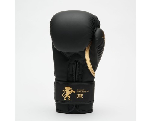 Боксерські рукавички Leone GN059D Black/Gold 14 унцій (GN059D_Bl/Gold_14oz)