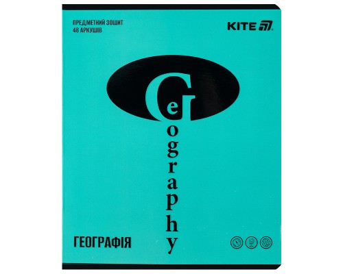 Зошит Kite предметний Bright 48 аркуші, клітинка, географія (K25-240-15)