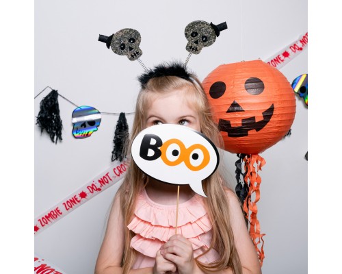 Дитячий обруч для волосся YES! Fun Хелловін Череп LED (973715)