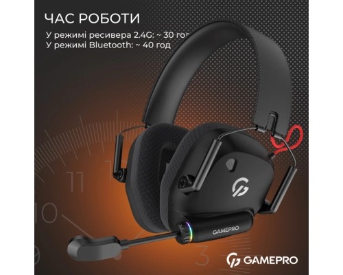 Навушники GamePro Genesis Mercury Pro 3-Mode Black (HSW120B)