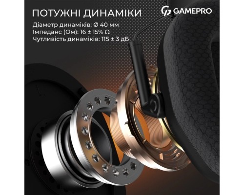 Навушники GamePro Genesis Mercury Pro 3-Mode Black (HSW120B)
