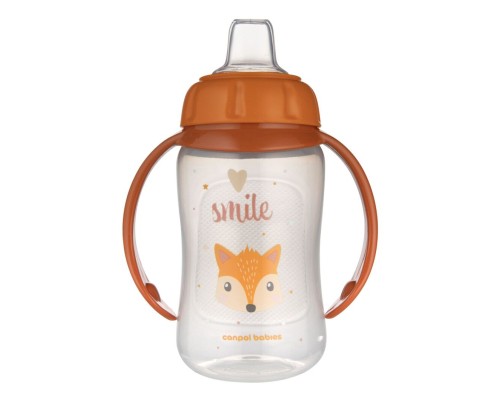Поїльник-непроливайка Canpol babies Cute Animals тренувальна з силіконовим носиком 320 мл, помаранчева (56/512_ora)