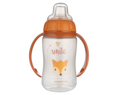 Поїльник-непроливайка Canpol babies Cute Animals тренувальна з силіконовим носиком 320 мл, помаранчева (56/512_ora)
