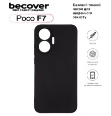Чохол до мобільного телефона BeCover Silicone Poco F7 Black (713776)